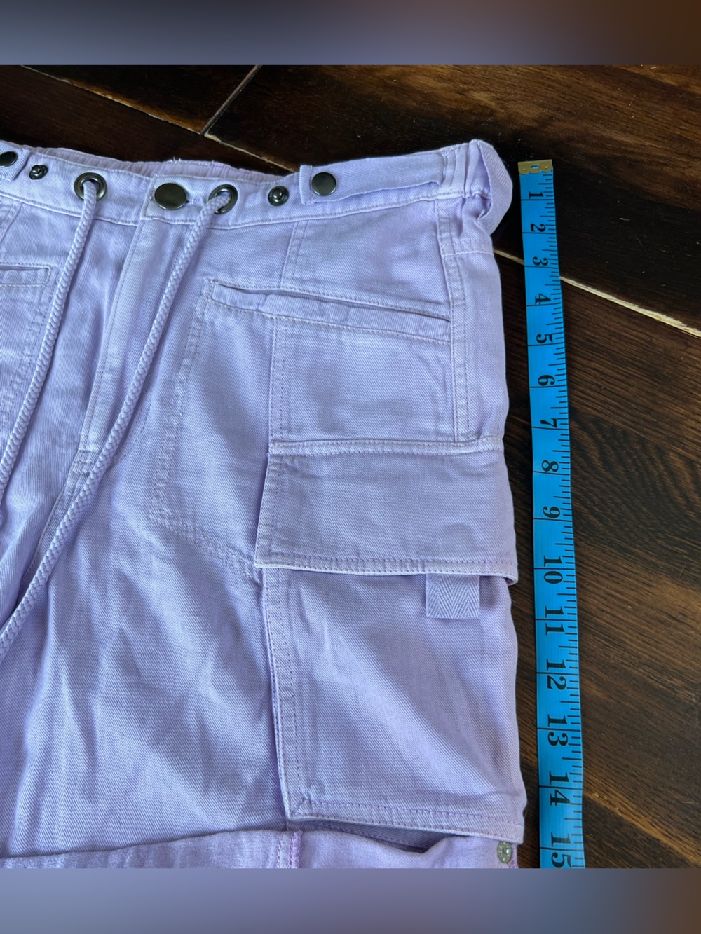 Free People Frankie Washed Shorts Women’s S Lilac Purple Sample Baggy Utility - Picture 10 of 16